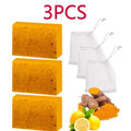 Revitalize Your Skin with 3PCS Turmeric Soap Set - Deep Cleansing & Moisturizing for All Skin Types!