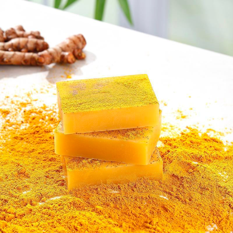 Revitalize Your Skin with 3PCS Turmeric Soap Set - Deep Cleansing & Moisturizing for All Skin Types!