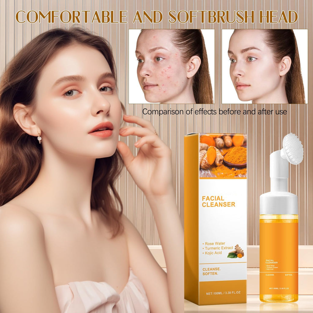 Revitalize Your Skin with Our Nourishing Turmeric Facial Cleanser - Gentle Foaming Wash for All Skin Types