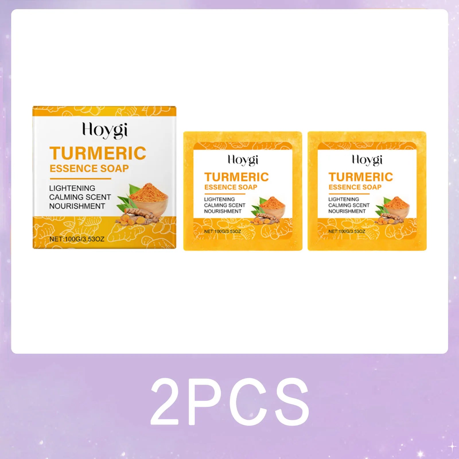 Revitalize Your Skin with the Hoygi Turmeric Skincare Set: Anti-Acne Body Soap, Dark Spot Corrector, and Brightening Facial Serum