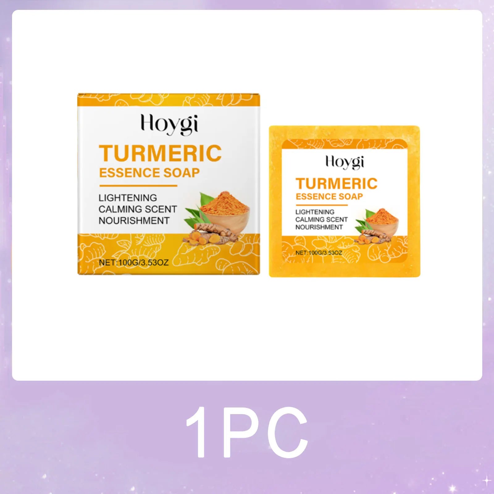 Revitalize Your Skin with the Hoygi Turmeric Skincare Set: Anti-Acne Body Soap, Dark Spot Corrector, and Brightening Facial Serum